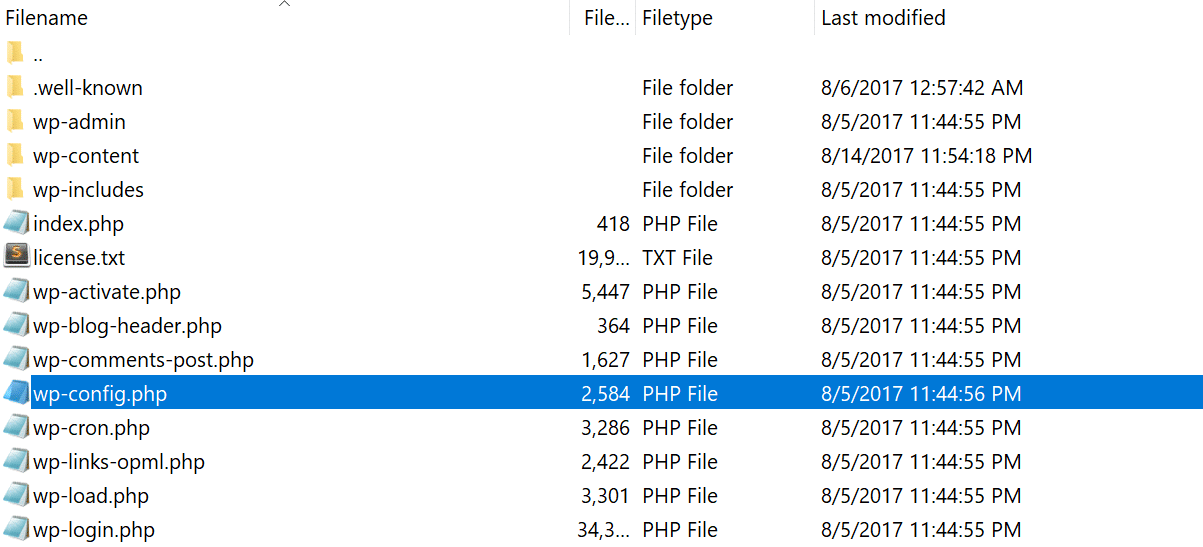wp-config-file